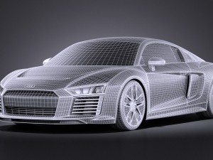 Audi R8 E-tron 2016 Vray 3Dモデル