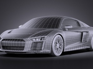 Audi R8 E-tron 2016 Vray 3Dモデル