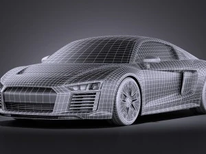 Audi R8 E-tron 2016 Vray 3D Model