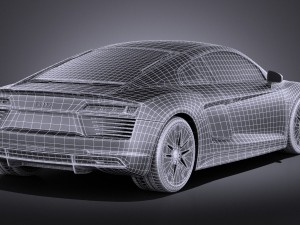Audi R8 E-tron 2016 Vray 3Dモデル