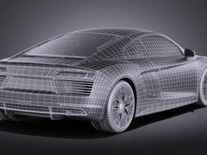 Audi R8 E-tron 2016 Vray 3D Model