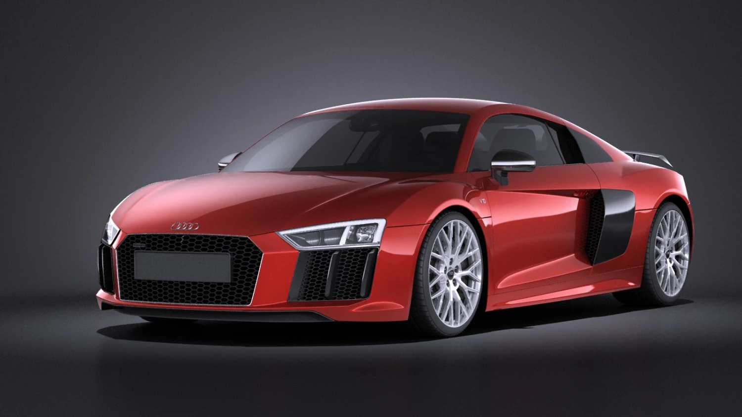 Audi R8 V10 Plus 2016 Vray 3D Model .c4d .max .obj .3ds .fbx .stl .blend