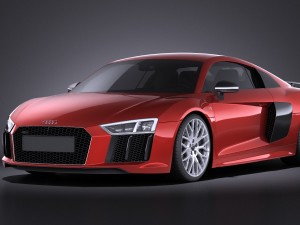 Audi R8 V10 Plus 2016 Vray 3D Model