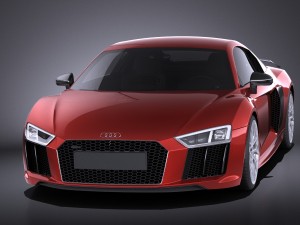 Audi R8 V10 Plus 2016 Vray 3D Model