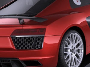 Audi R8 V10 Plus 2016 Vray 3D Model