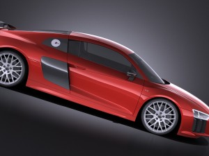 Audi R8 V10 Plus 2016 Vray 3D Model