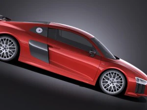 Audi R8 V10 Plus 2016 Vray 3D Model