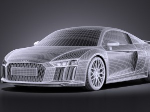 Audi R8 V10 Plus 2016 Vray 3D Model