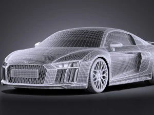 Audi R8 V10 Plus 2016 Vray 3D Model