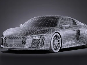 Audi R8 V10 Plus 2016 Vray 3D Model