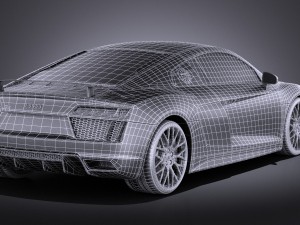 Audi R8 V10 Plus 2016 Vray 3D Model