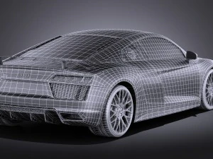 Audi R8 V10 Plus 2016 Vray 3D Model