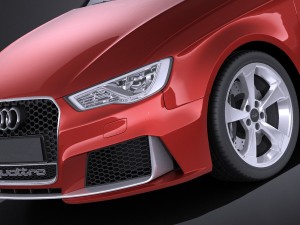 Audi RS3 Sportback 2016 Vray 3D Model