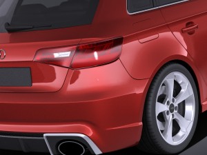 Audi RS3 Sportback 2016 Vray 3D Model