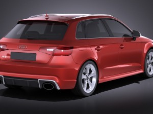Audi RS3 Sportback 2016 Vray 3D Model