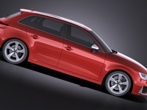 Audi RS3 Sportback 2016 Vray 3D Model