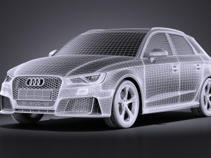 Audi RS3 Sportback 2016 Vray 3D Model