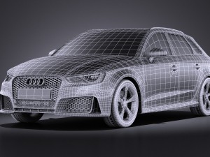 Audi RS3 Sportback 2016 Vray 3D Model