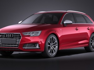 Audi S4 Avant 2017 Vray 3D Модель