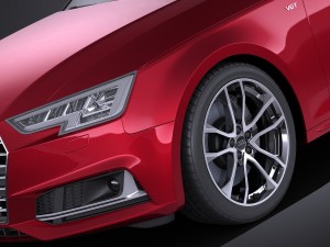 Audi S4 Avant 2017 Vray Model 3D