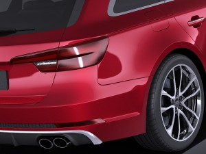 Audi S4 Avant 2017 Vray Model 3D