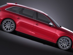 Audi S4 Avant 2017 Vray Model 3D