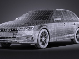 Audi S4 Avant 2017 Vray Model 3D