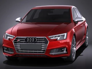 Audi S4 Sedan 2017 Vray 3D Model