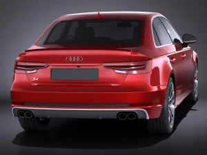 Audi S4 Sedan 2017 Vray 3D Model
