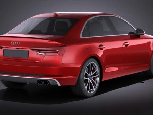 Audi S4 Sedan 2017 Vray 3D Model