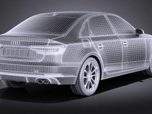 Audi S4 Sedan 2017 Vray 3D Model