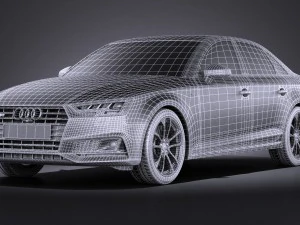 Audi S4 Sedan 2017 Vray 3D Model