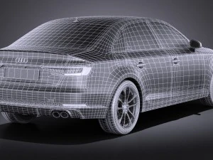 Audi S4 Sedan 2017 Vray 3D Model