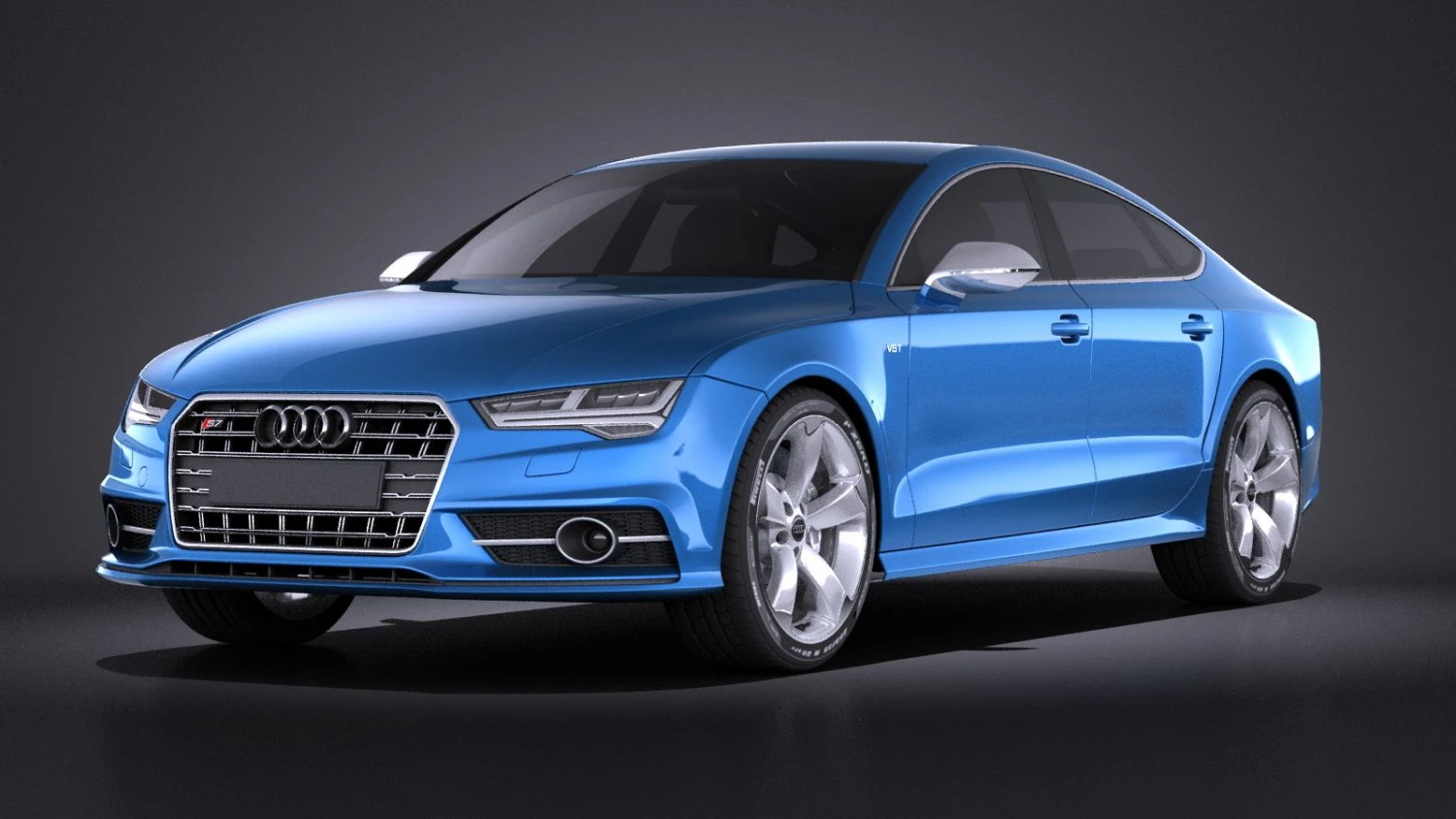 Audi S7 Sportback 2015 Vray 3D Model .c4d .max .obj .3ds .fbx .stl .blend 
