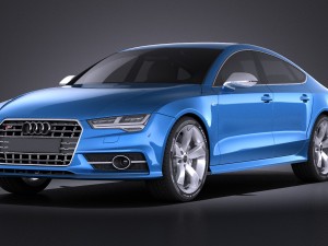 Audi S7 Sportback 2015 Vray 3D Model