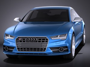 Audi S7 Sportback 2015 Vray 3D Model