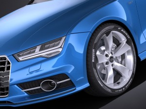 Audi S7 Sportback 2015 Vray 3D Model