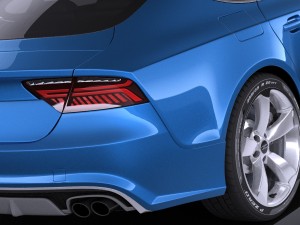 Audi S7 Sportback 2015 Vray 3D Model