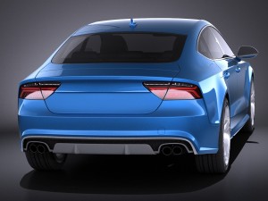 Audi S7 Sportback 2015 Vray 3D Model