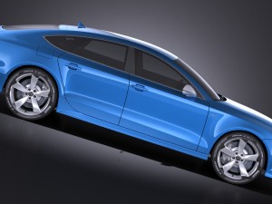 Audi S7 Sportback 2015 Vray 3D Model