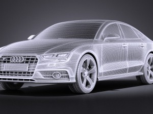 Audi S7 Sportback 2015 Vray 3D Model