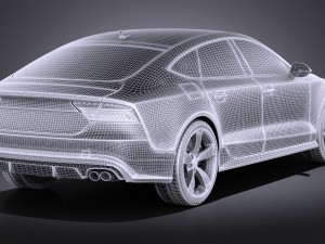 Audi S7 Sportback 2015 Vray 3D Model