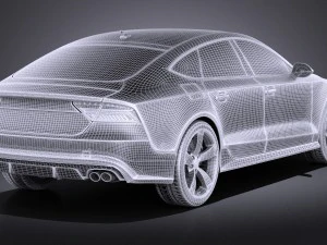 Audi S7 Sportback 2015 Vray 3D Model