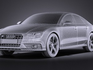 Audi S7 Sportback 2015 Vray 3D Model