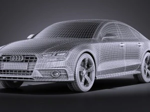 Audi S7 Sportback 2015 Vray 3D Model