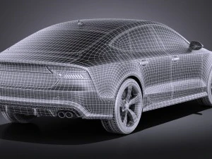 Audi S7 Sportback 2015 Vray 3D Model