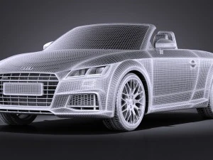 Audi TT Roadster 2015 Vray 3D Model