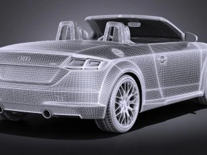 Audi TT Roadster 2015 Vray 3D Model