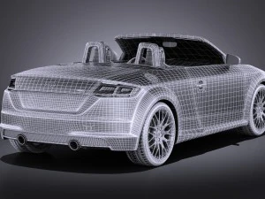 Audi TT Roadster 2015 Vray 3D Model