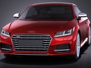 Audi TTS Coupe 2015 Vray 3D Модель